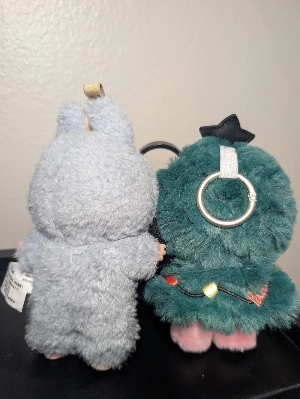 Kids Costume Plush Monster Hoodie - Gray and skullpanda Teal Faux Fur